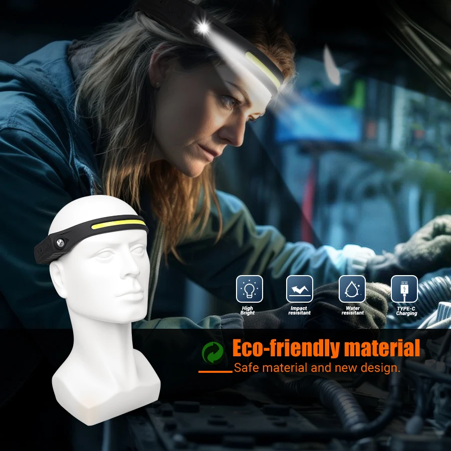Rechargeable Headlight Motion  - Led Headlight Bulbs ulasan dan harga