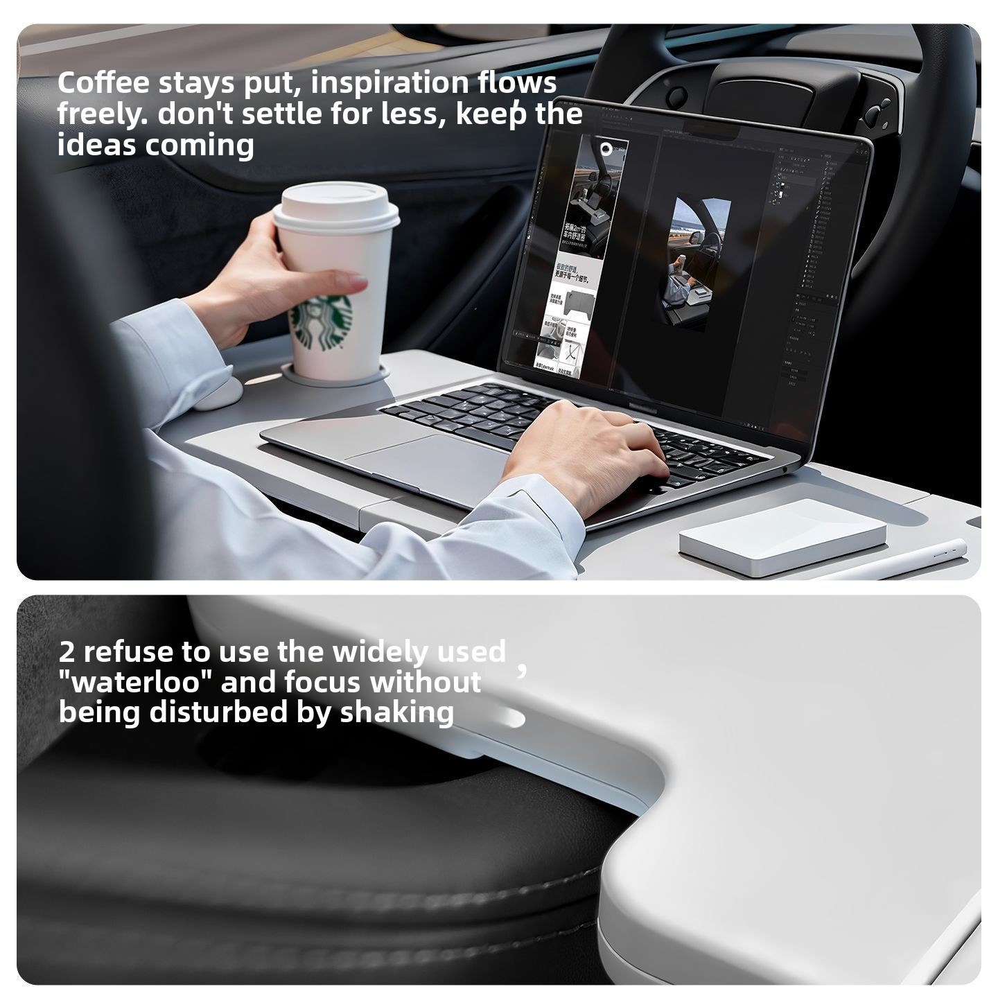 Foldable Car Desk For Tesla Mo - Car Accessories Quirky ulasan dan harga