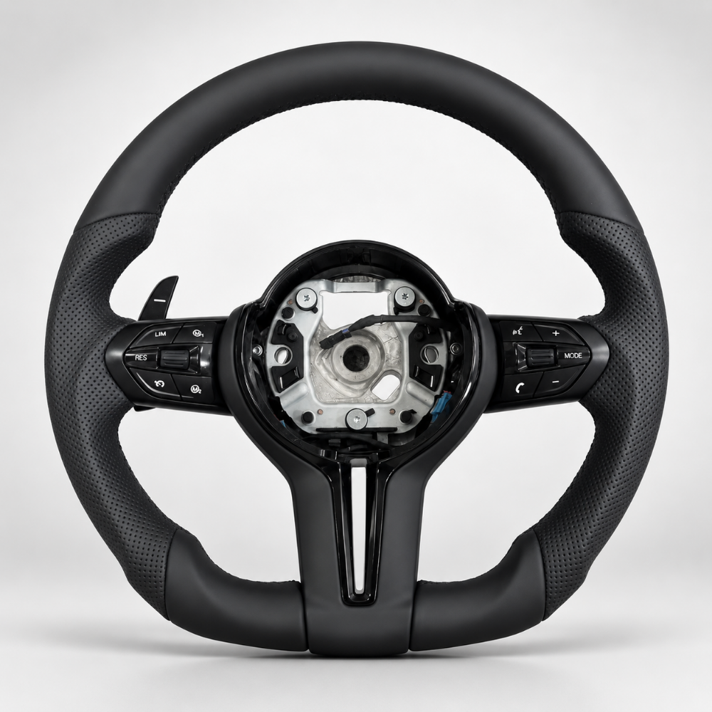 Upgrade Black Perforated Leath - Car Accessories For Steering Wheel ulasan dan harga