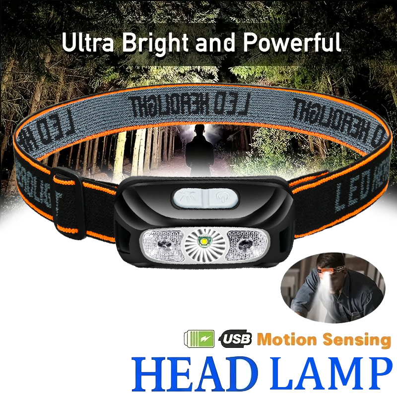 Rechargeable LED Sensor Headla - Led Headlight Bulbs ulasan dan harga