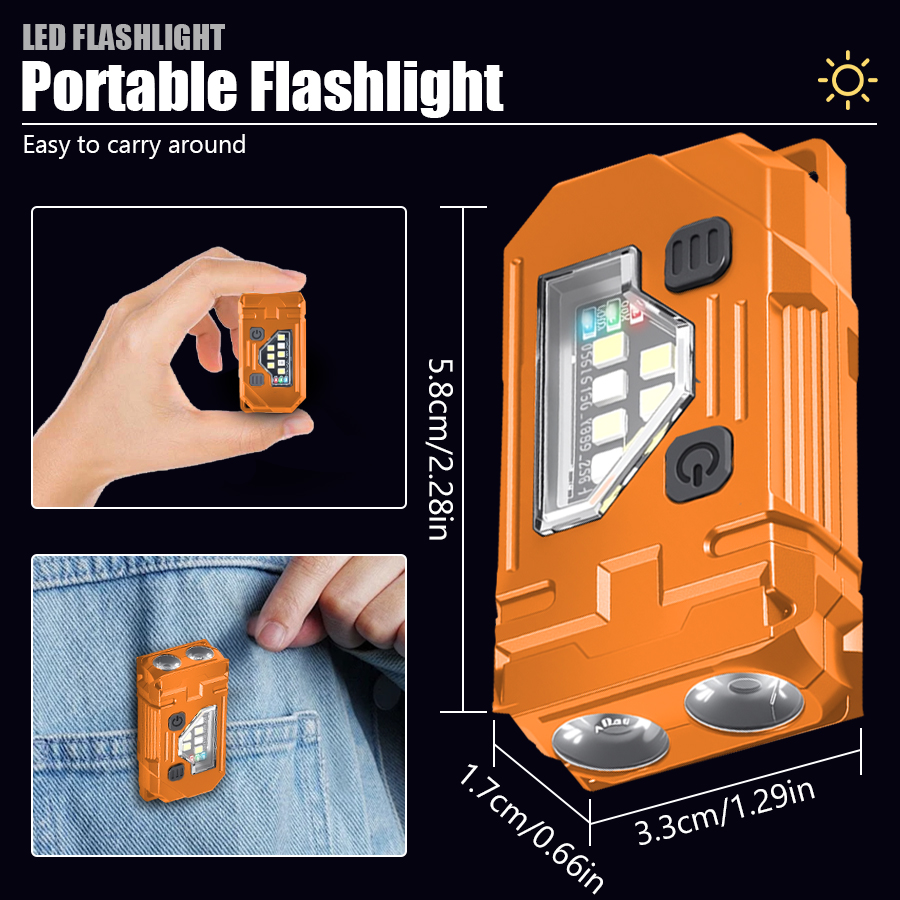 Mini Keychain EDC Flashlight R - Led Headlight Bulbs ulasan dan harga