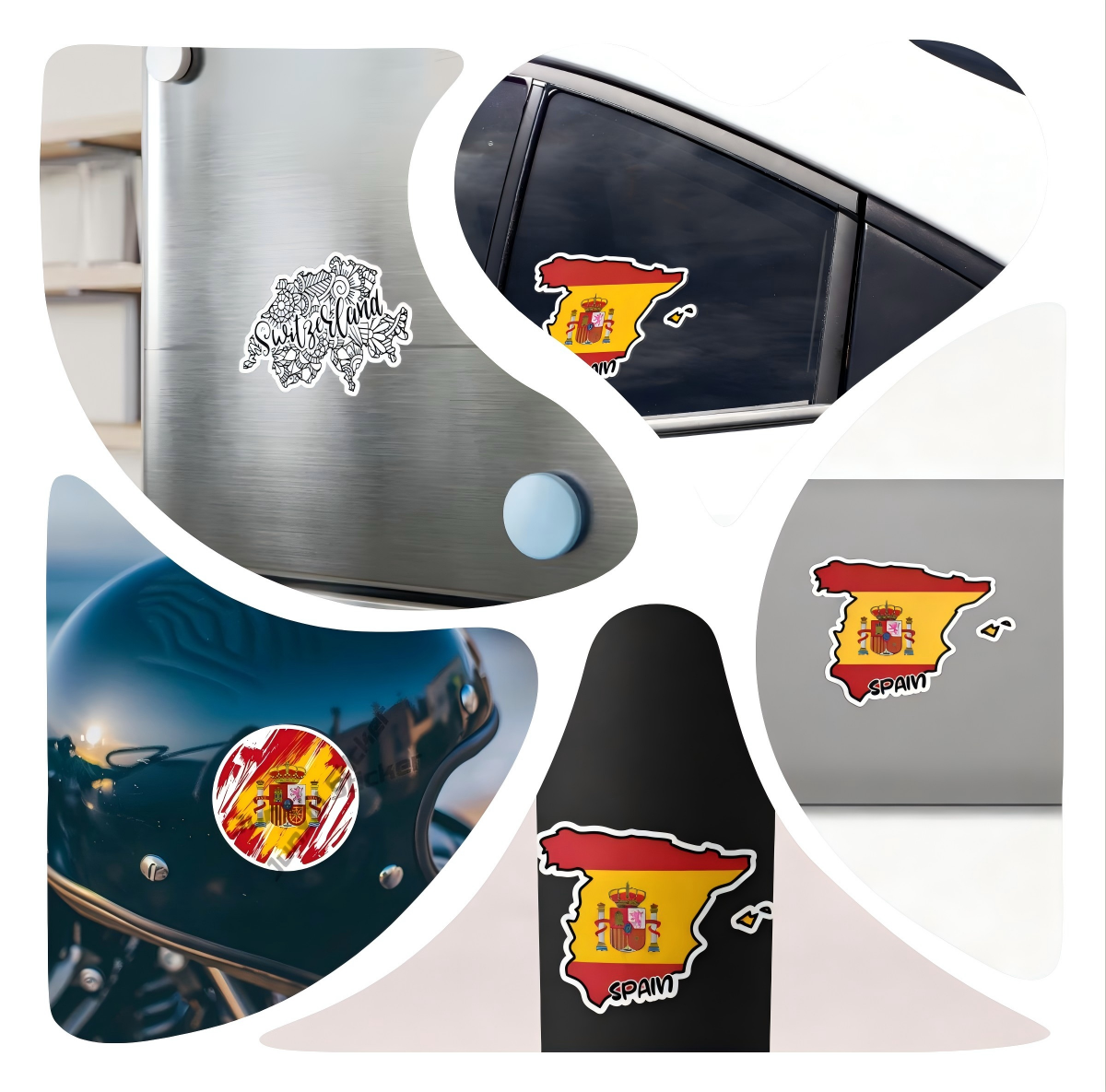 Qatar Seal Sticker Round Flag  - Qatar Car Accessories ulasan dan harga