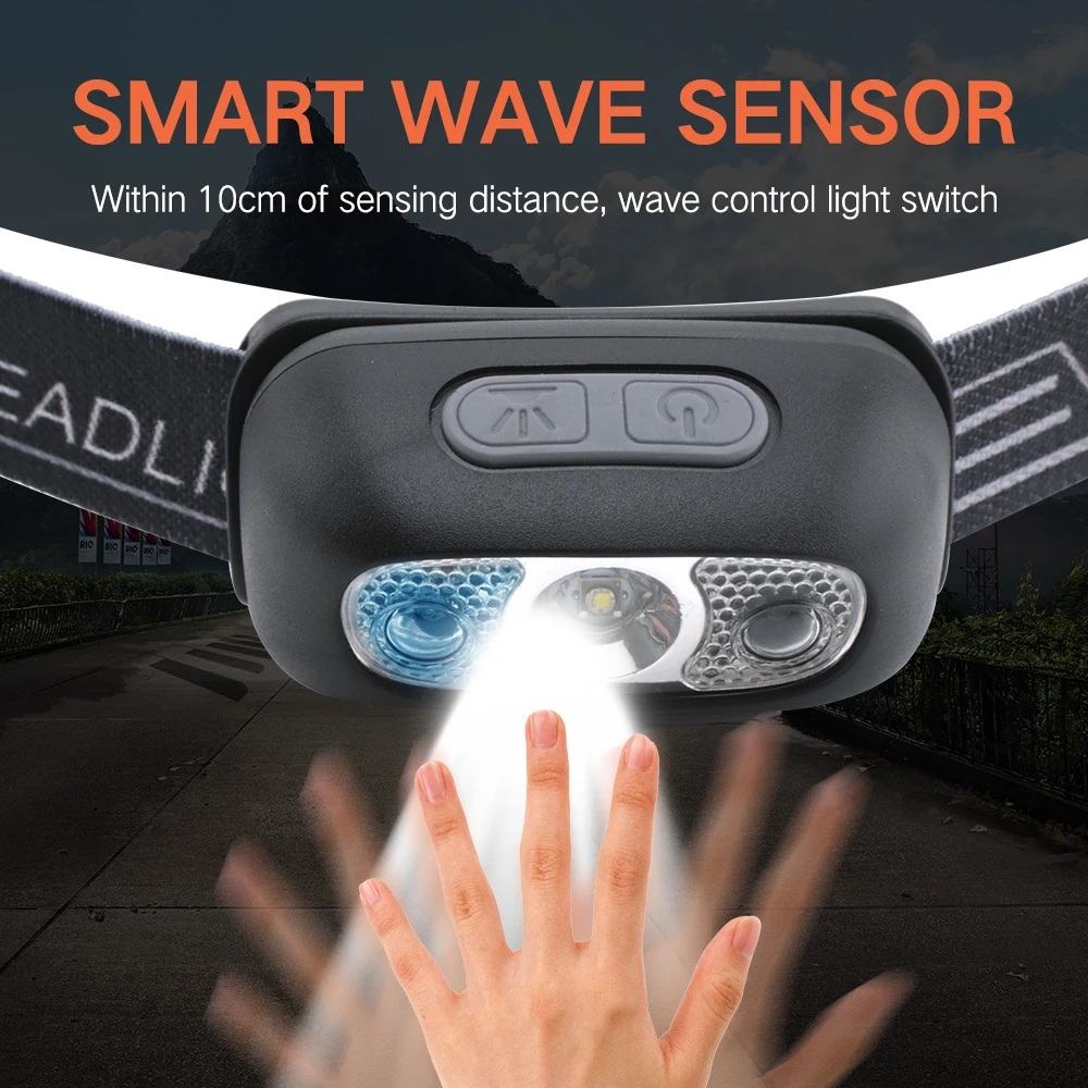 Motion Sensor Rechargeable Hea - Led Headlight Bulbs ulasan dan harga