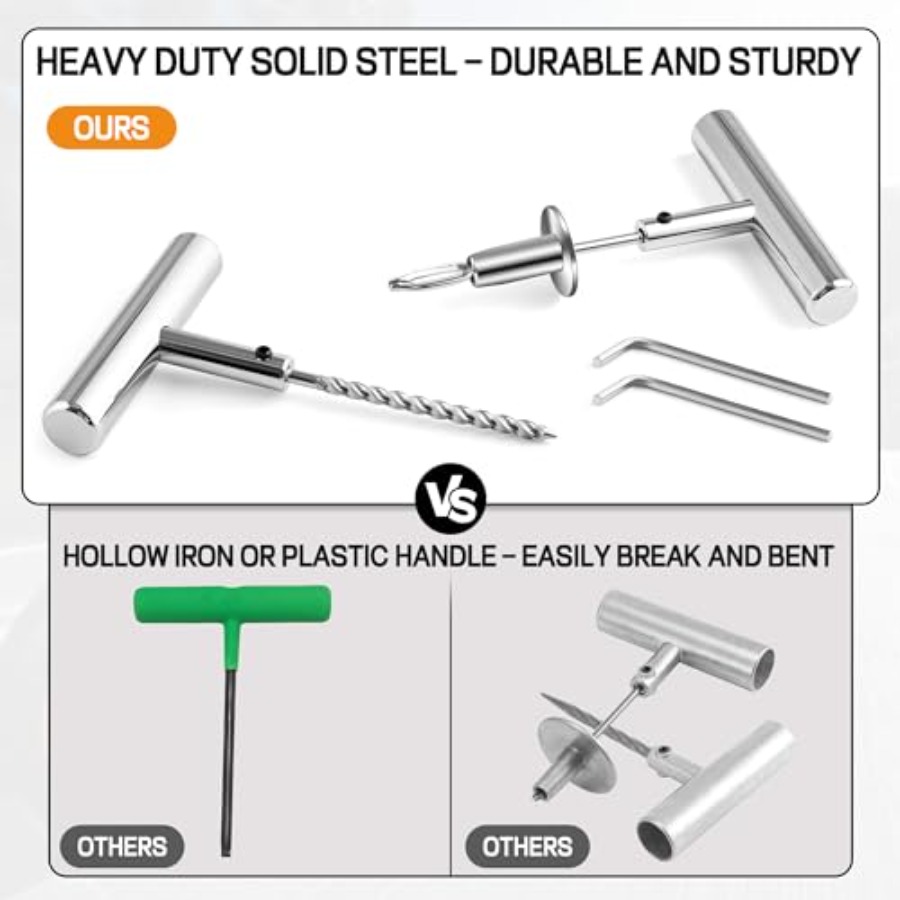Solid Stainl Steel Tire Repair - Car Emergency Tool Kit ulasan dan harga