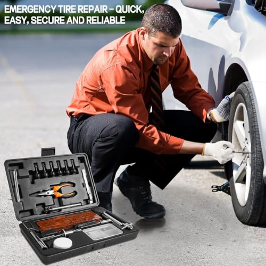 Solid Stainl Steel Tire Repair - Car Emergency Tool Kit ulasan dan harga